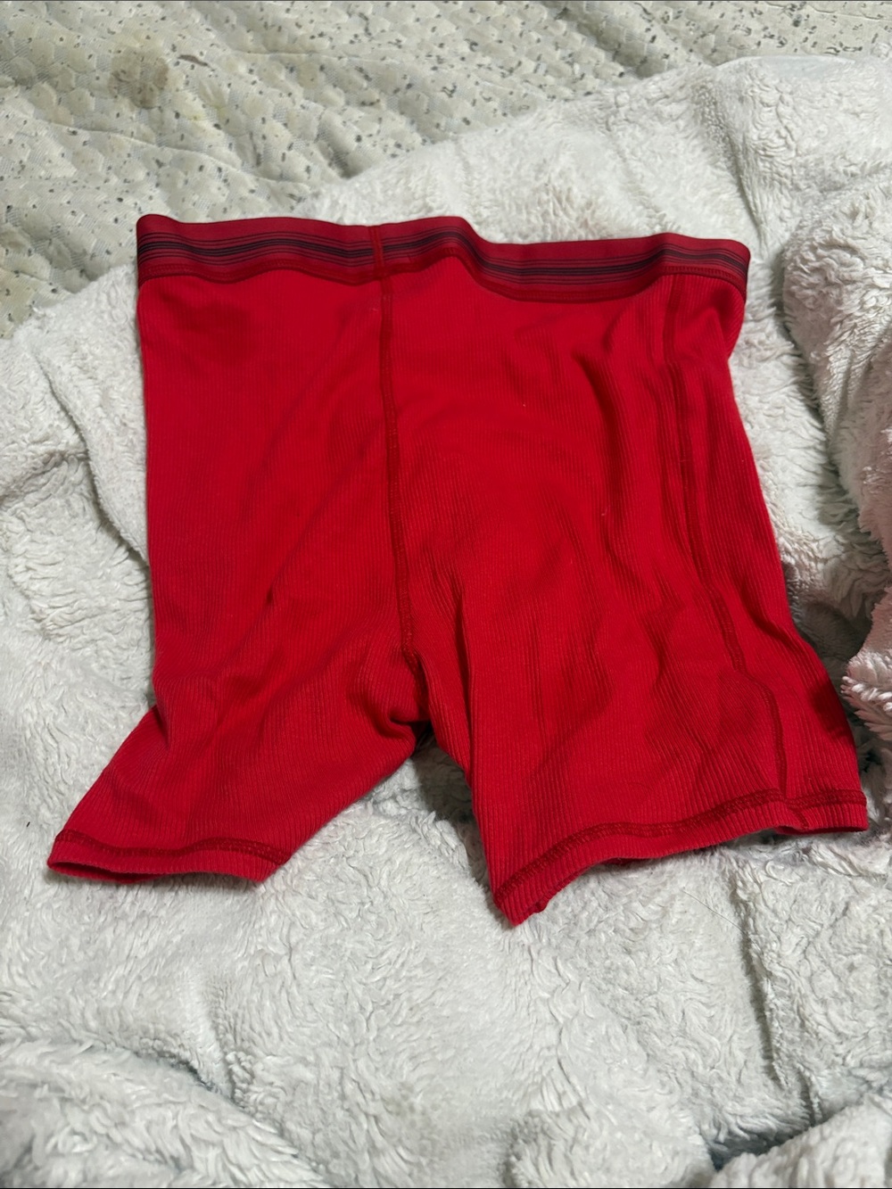 SKIMS Red Ribbed Boxer Briefs - Picture 3 of 3